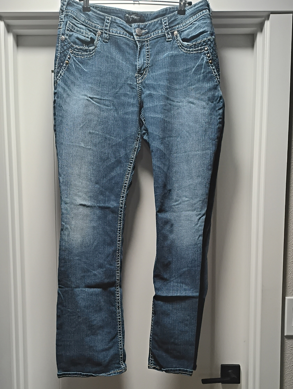 Silver Jeans Blue Washed Boot Cut Jeans